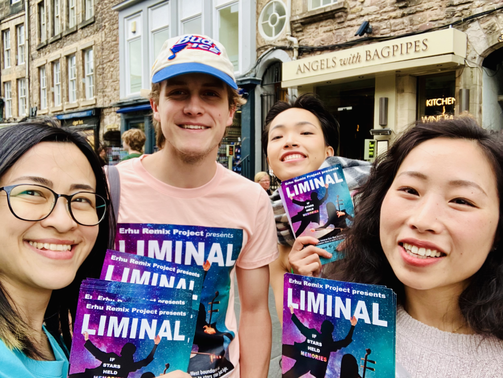 Bumping into our Out Of Hand flyer distributer on the Royal Mile